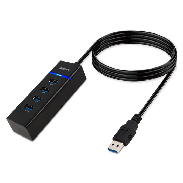 유니콘 4포트 무전원 USB3.1 허브 케이블 1.8m LH4000A 유니콘 4포트 무전원 USB3.1 허브 케이블 1.8m LH4000A