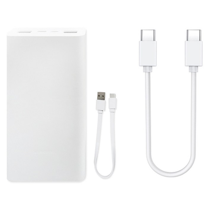 샤오미 7세대 22.5W 대용량 초고속 충전 C타입 휴대용 보조배터리 20000mAh 스토리링크 CtoC 케이블 30cm 세트