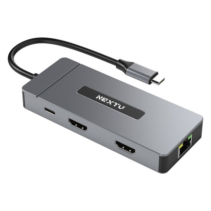 넥스트유 7in1 듀얼 HDMI C타입 USB 멀티허브 NEXTU2371TCHDUAL