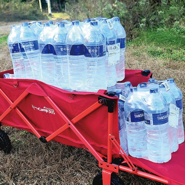 캠프365 파파웨건 챔프 저소음 고무바퀴 캠핑 접이식 손수레 특대