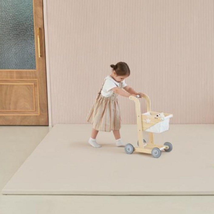 카라즈 유아용 항균 원플립 클린 폴더매트, 베이지