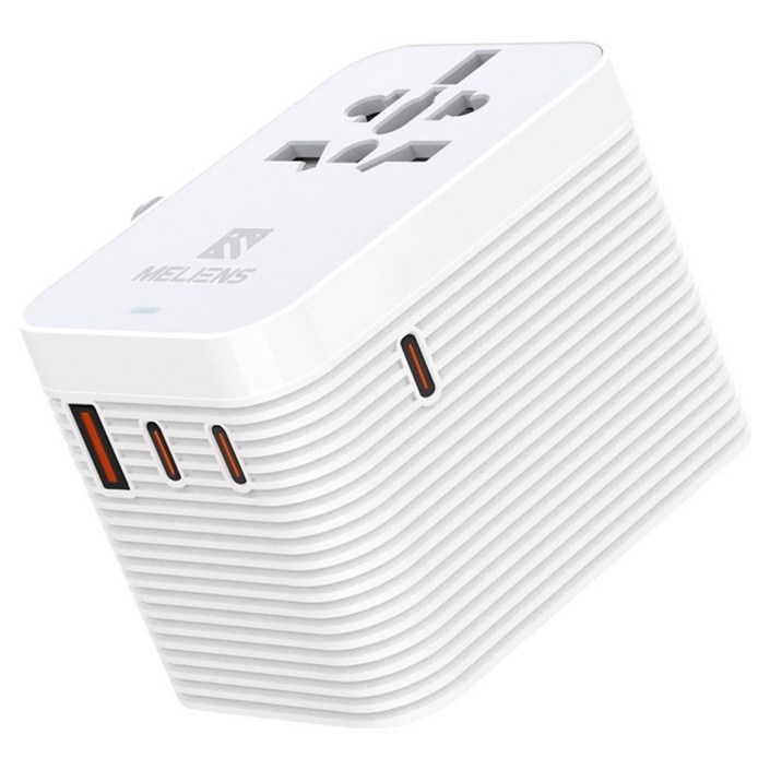 멜리언스 해외 여행용 초고속충전 PD65WM2 멀티어댑터 화이트 MLSS02, 1개