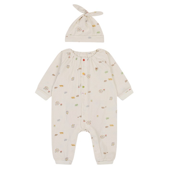 에뜨와 유아용 선물용 치프우주복모자 세트  쇼핑백