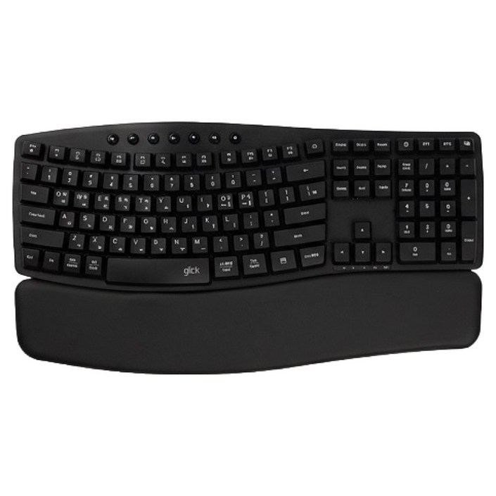 지클릭커 오피스프로 구름 EK200 풀윤활 인체공학 무선 블루투스 키보드, 블랙, 단일상품, 제조사축
