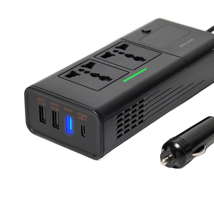 메이튼 차량용 200W 시거잭 인버터 12V 220V 초고속 변환기 메이튼 차량용 200W 시거잭 인버터 12V 220V 초고속 변환기
