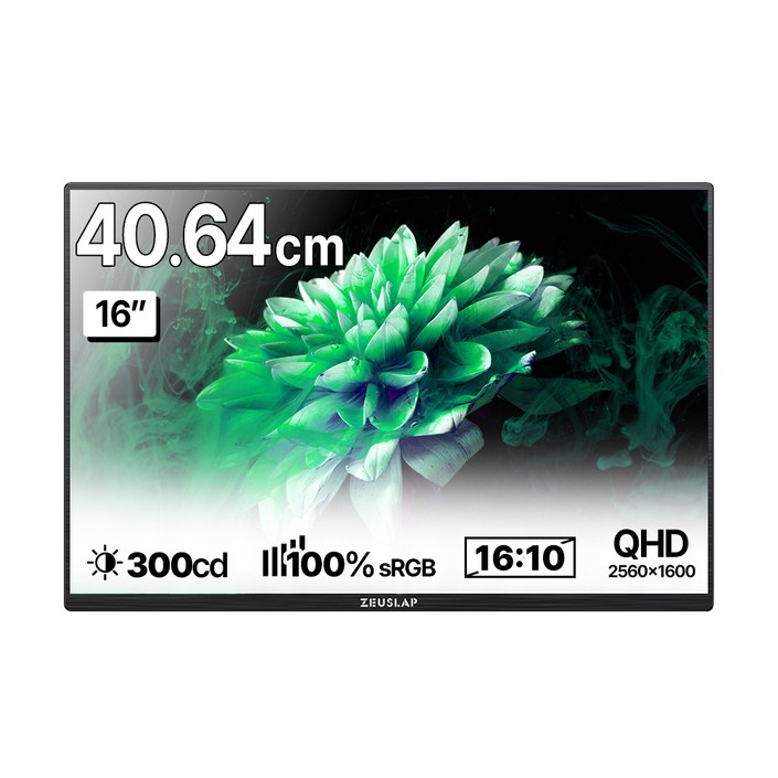 제우스랩 2.5K QHD 휴대용 모니터, 40.64cm, P25K 제우스랩 2.5K QHD 휴대용 모니터, 40.64cm, P25K