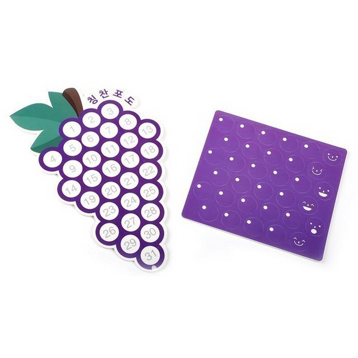 은창비씨 말랑폭신 칭찬포도 스티커, 혼합색상, 1세트