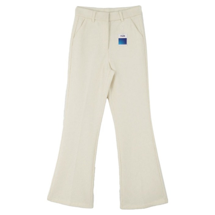 플랜데이 여성용 숏미디움롱 폰디 코듀로이 스판 도톰기모 부츠컷 팬츠