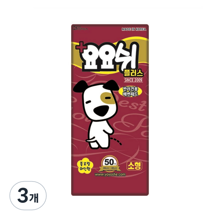 요요쉬 플러스 반려견용 배변패드 플로랄와인향