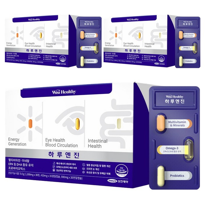 위시헬씨 하루엔진 멀티비타민, 30정, 3개