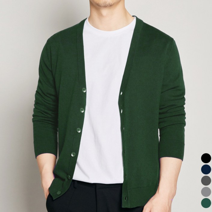 턴키 남녀공용 니트 클래식 가디건 AJ1231