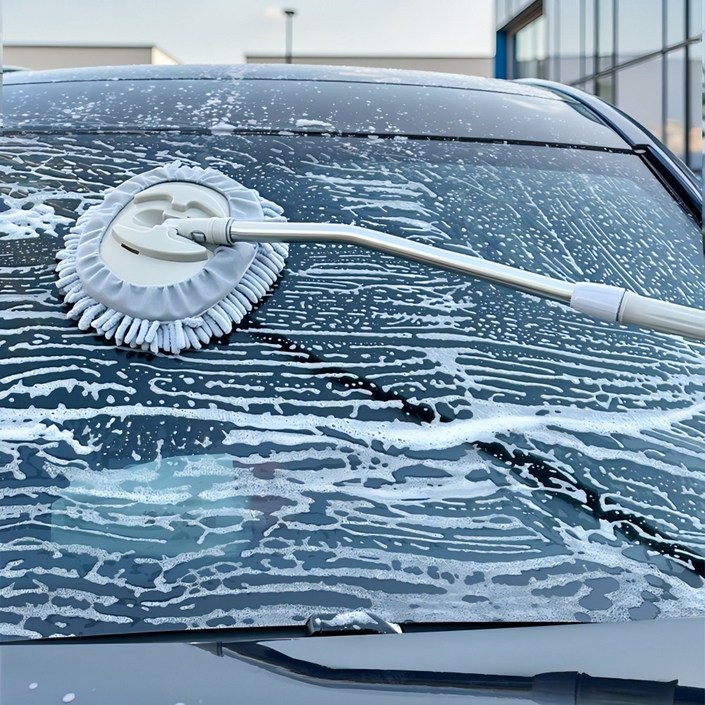 Shipshape 다용도 초경량 3단 길이조절 자동차 세차밀대걸레