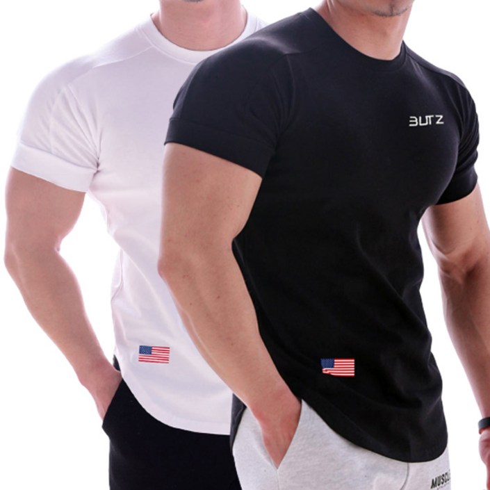 장바9니 남자머슬핏반팔 USA 헬스티셔츠 짐웨어 2컬러 장바9니 남자머슬핏반팔 USA 헬스티셔츠 짐웨어 2컬러