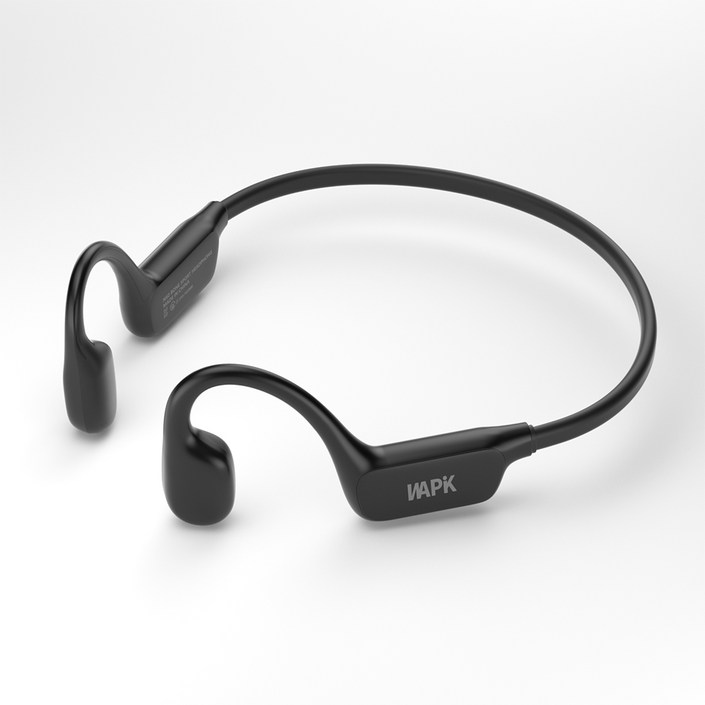 WAPIK IPX8 방수 BT5.4 귀걸이형 오픈형 골전도 블루투스 무선 이어폰 N60