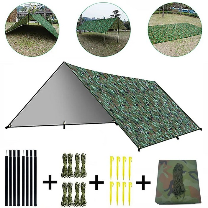 감성 차박 어닝 미니 타프 피크닉 방수포 야외 캠핑 천막 경량 자외선 차단 쉼터 그늘막
