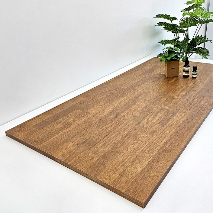 국내제조 E0 친환경소재 사월의가구 나무 우드 상판 식탁 테이블 책상 합판 18T 상판, 1단, 월넛