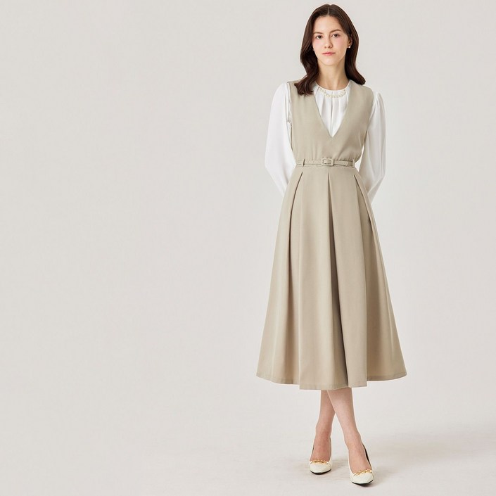 포커스 클래식핀턱벨트셋원피스 PBINF4S1OP3151 293540