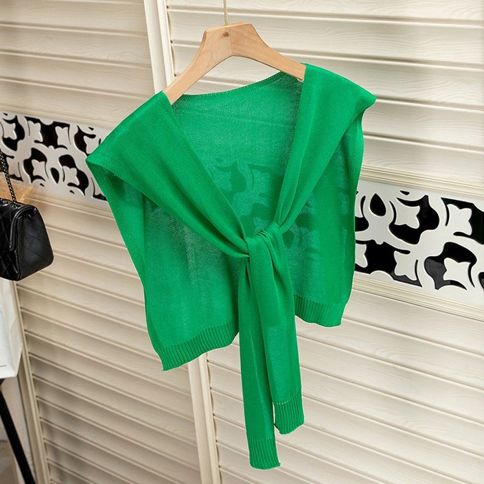 히트앤씨 3963 파스텔 어깨 가디건 니트 캐시미어 숄 망토 케이프 머플러 어부바