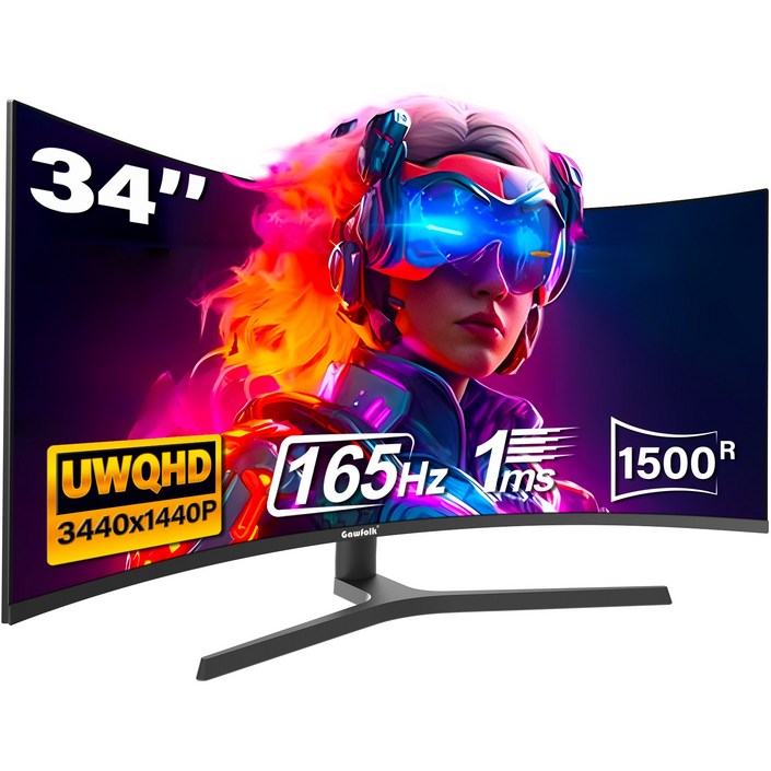 34인치 울트라와이드 커브드 게이밍 모니터 165Hz UWQHD 4k, 27인치 모니터 180Hz FHD, 커브드 컴퓨터 화면, Gawfolk 특가 할인중, 88cm, 34inch 4k 165Hz 높이 조절 가능 34인치 울트라와이드 커브드 게이밍 모니터 165Hz UWQHD 4k, 27인치 모니터 180Hz FHD, 커브드 컴퓨터 화면, Gawfolk 특가 할인중, 88cm, 34inch 4k 165Hz 높이 조절 가능