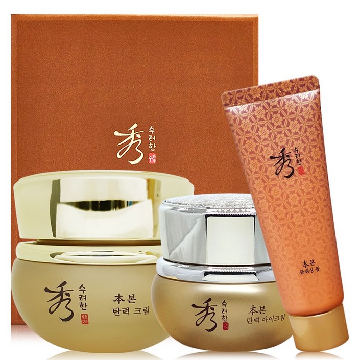 수려한 본 탄력크림  아이크림  클렌징폼 듀오세트, 1개