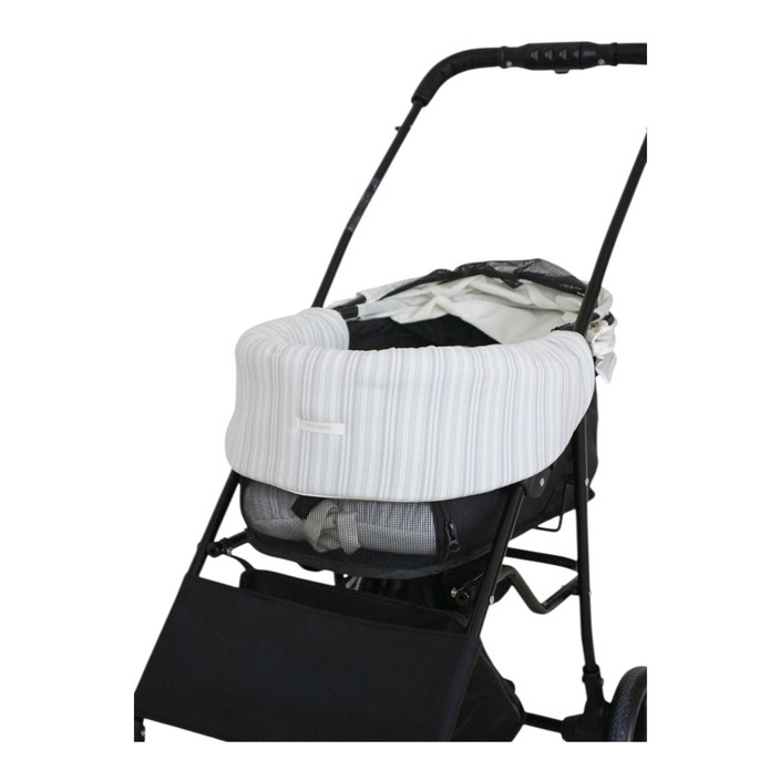 국내제조 코지코너 강아지유모차 범퍼가드 탄탄한 개모차 쿠션, 스트라이프 그레이, 1개