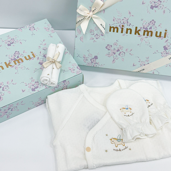 26년 신제품 밍크뮤 말띠 코니 배냇저고리 손싸개 신생아 출산선물세트