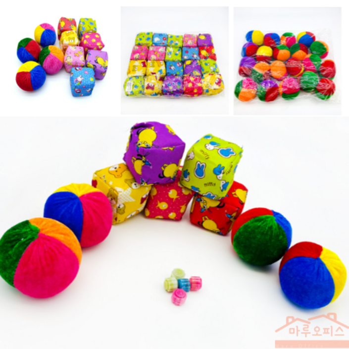 마루오피스 10개묶음 운동회 체육대회 워크샵 축제 행사 박터트리기 저글링 게임 콩주머니 원형사각 오재미 오자미