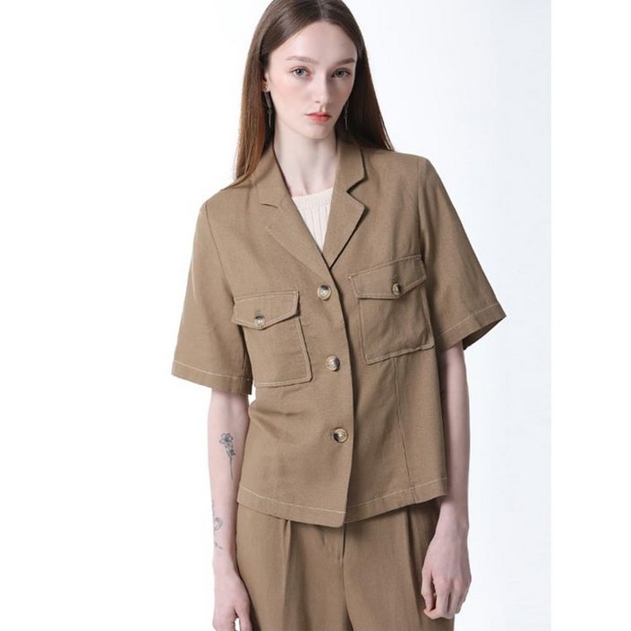 2SET 르오트 프렌치 린넨블렌디드 셋업 2종세트자켓팬츠 1012696