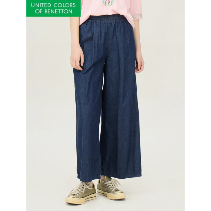 베네통 밴딩 와이드 데님팬츠 BADPA7611