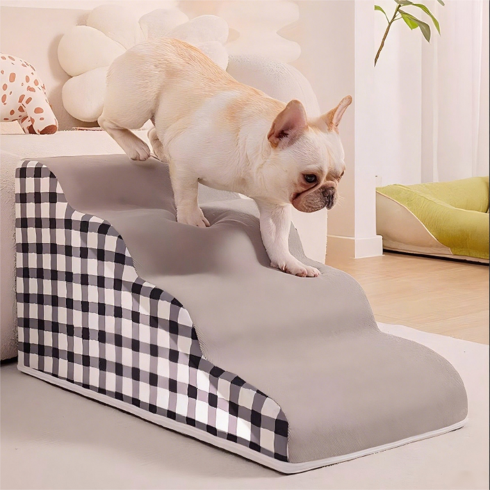 BangPang 강아지 계단 논슬립 슬개골보호 쾌적하다 곡선 강아지계단 3단 4단