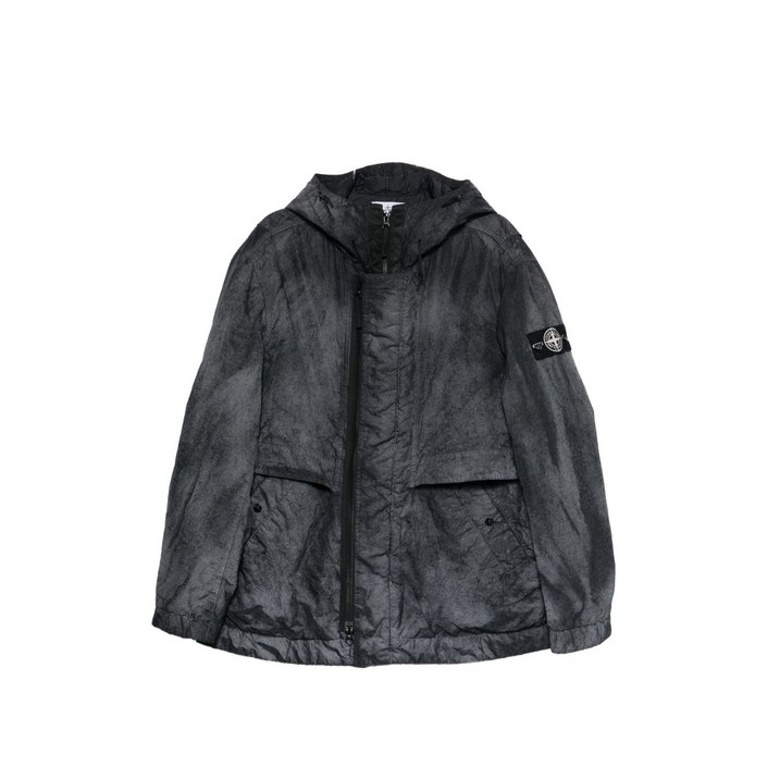 스톤 아일랜드 후드 집업 코트