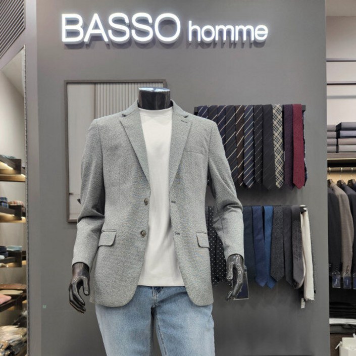 바쏘옴므 심플ㆍ폴리스판여름쿨자켓WSY1JF31OD