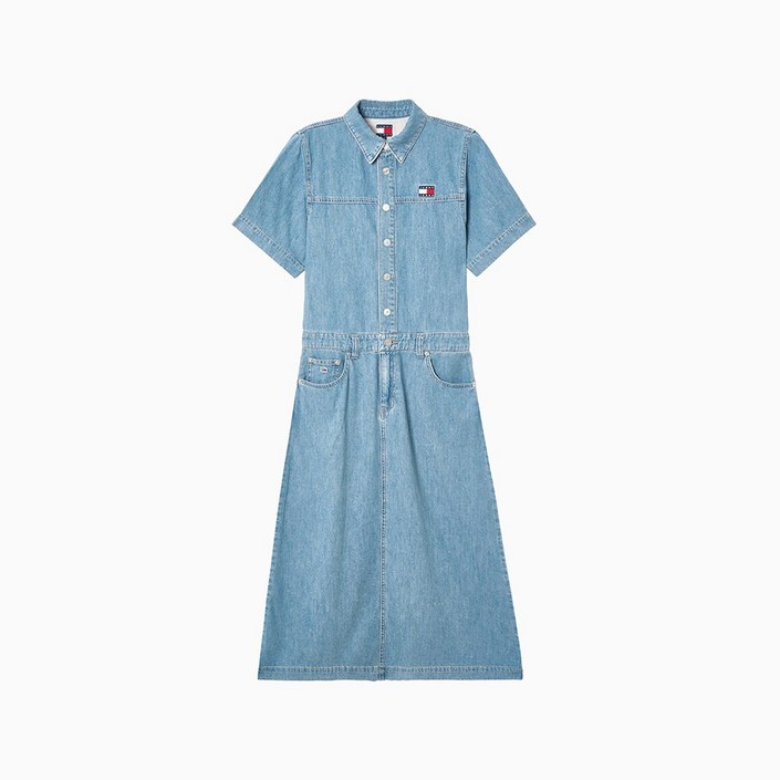 타미힐피거 하이 맥시 데님 원피스 (T32F1WOP03TWL11A5)