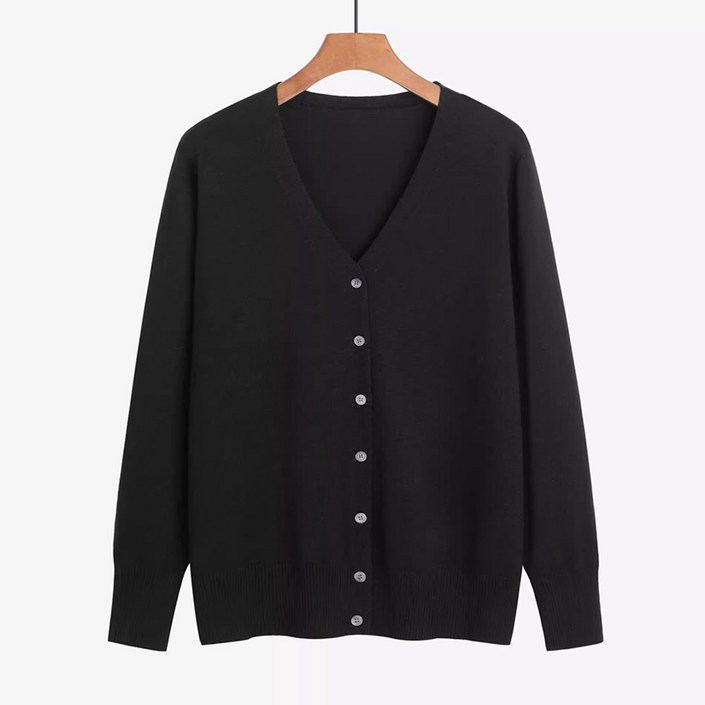 시크벤 여성 스판 브이넥 니트 가디건 4488
