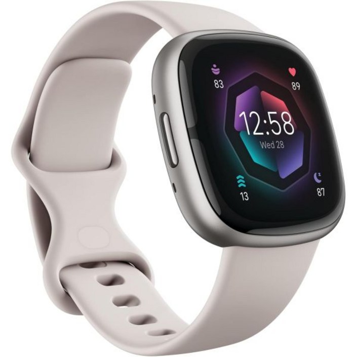 Fitbit 핏빗 센스 2 고급 건강 및 피트니스 스마트워치 스트레스 수면 관리 도구 ECG 앱 SpO₂ 24시간 심박수 GPS 섀도우 그레이그래파이트 원사이즈 S L 밴드 포