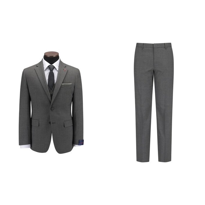 코오롱패션 브렌우드 남성 가을겨울 그레이시베이지 울 혼방 스판 슬림핏 정장 세트 수트