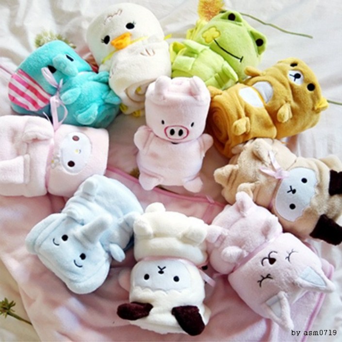 에스앤탑 동물 무릎담요 휴대용 학교 사무실