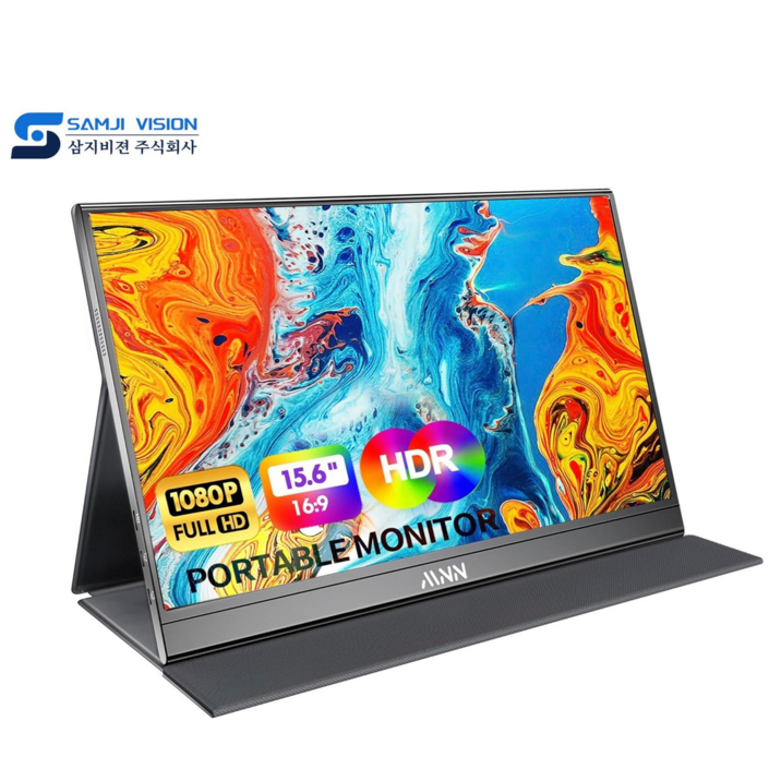 삼지비젼 MNN 휴대용 15.6 인치 FHD,IPS,HDR,1080P DEX보조 모니터,포터블 모니터,전원연결필요 없음,플러그 앤 플레이,USB TYPEC HDMI,169