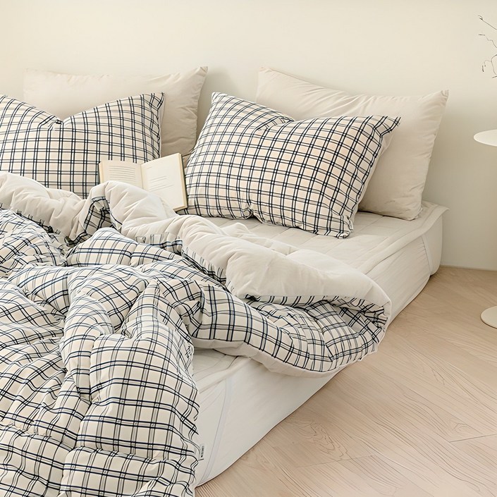 쉬즈홈 국내 제조 라떼 듀얼 극세사 차렵이불