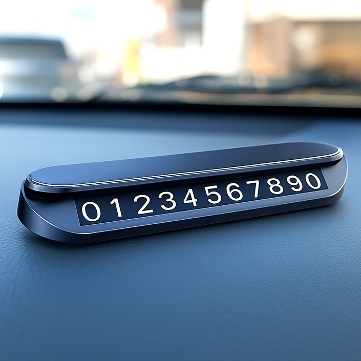 라모네트 메탈 강력고정 야광 안심 주차번호판, 1개, 무광 블랙