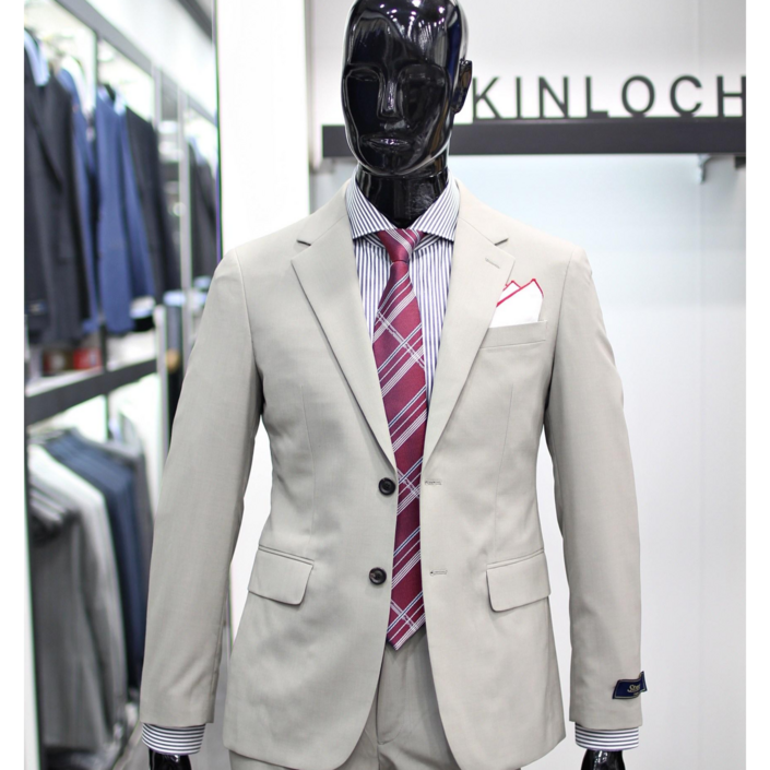 킨록 23SS 라이트그레이칼라 시원하고 편안한 울혼방 남자정장 FFS63