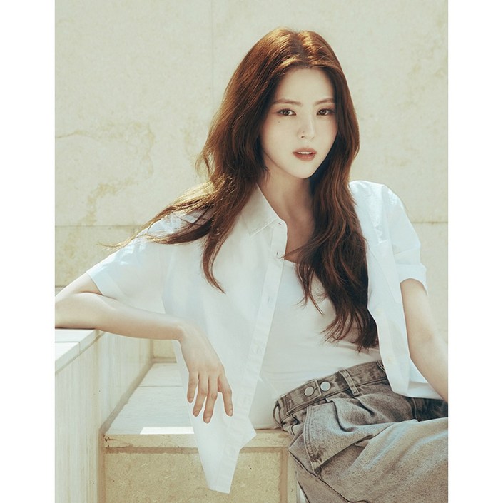 2001아울렛분당점 지오다노 NEW 한소희 여자 포플린 반팔 셔츠05345515