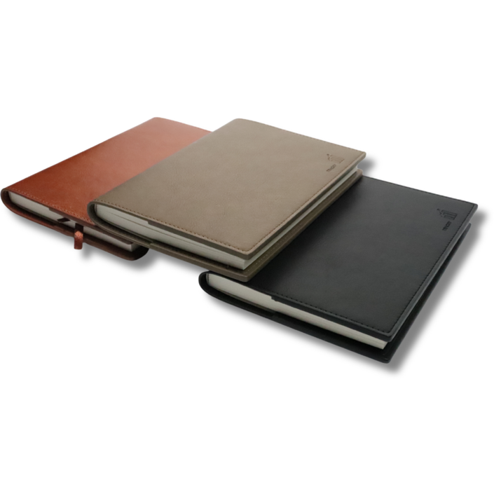 Tracky 아르떼 가죽 다이어리 만년 유럽 프리미엄 스케쥴러 내지교체, 인디고 블랙