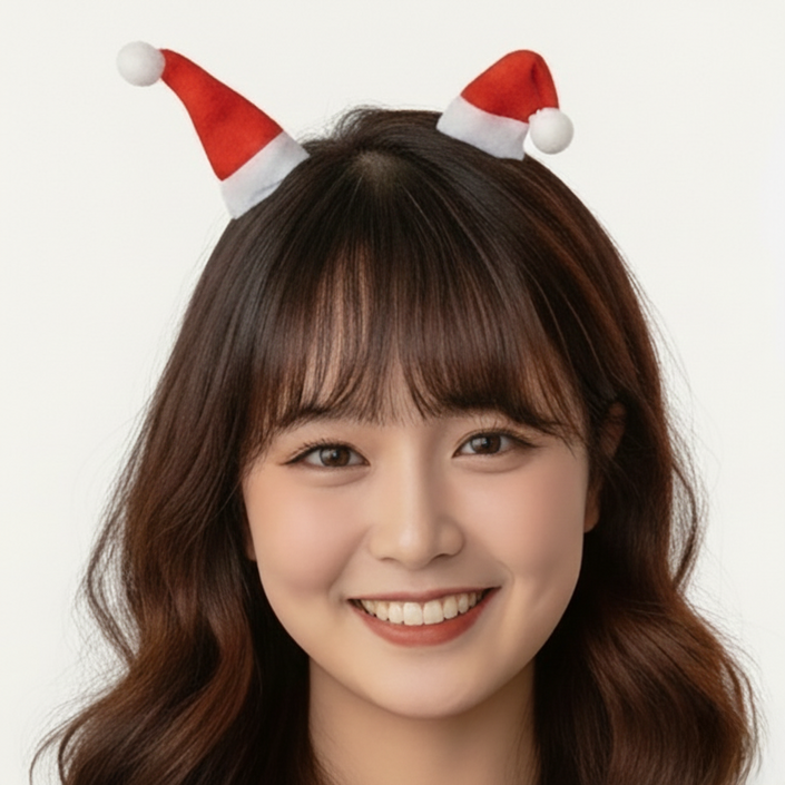 구스터프 크리스마스 머리핀 산타 모자 헤어핀 2p