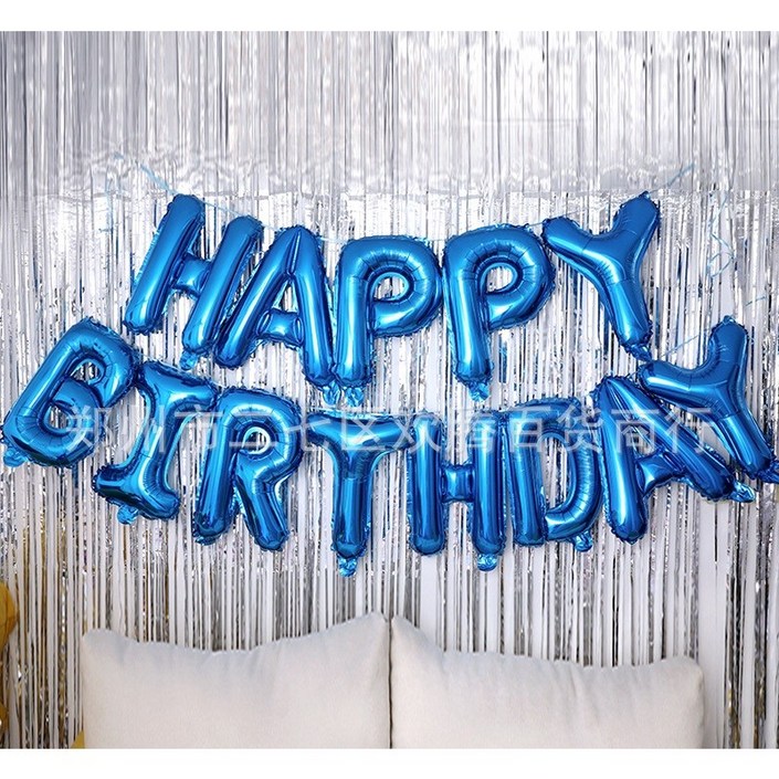 해피버스데이 happy birthday 16인치 글자풍선 가랜드, 블루