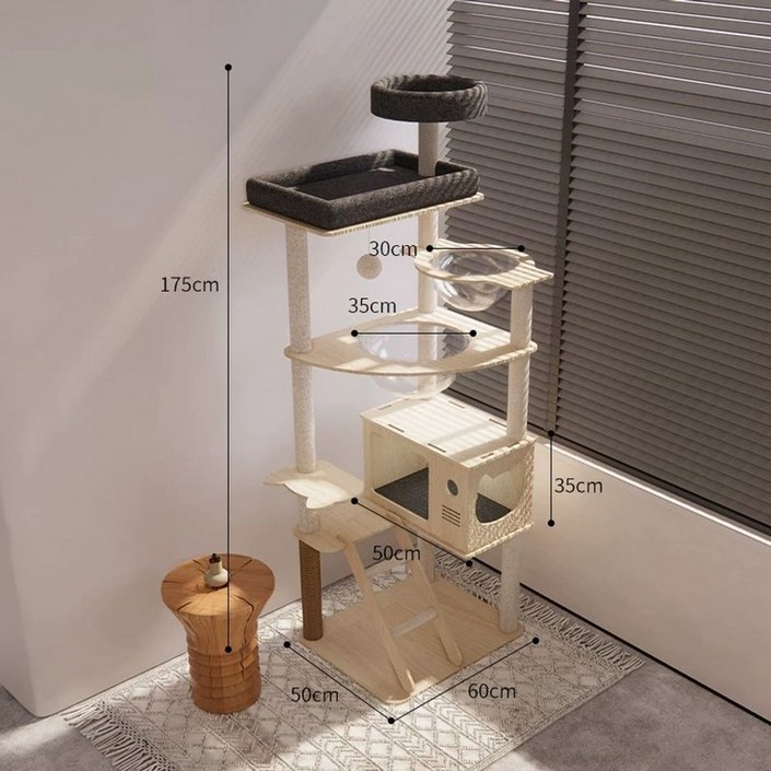 BPF캣타워 스크래쳐 캣폴 대형 소형 대형 싱글 캡슐 원목 침대