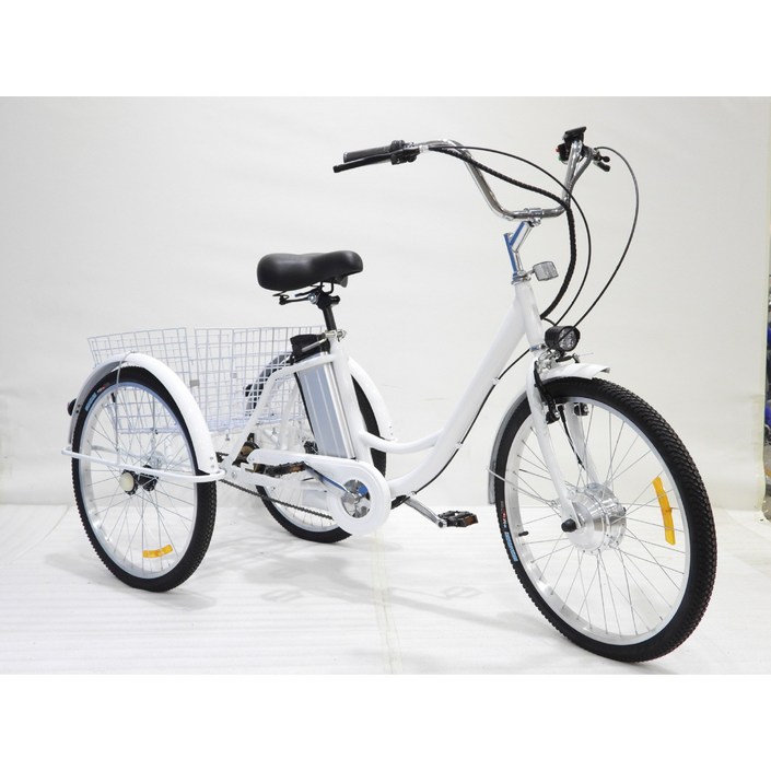 세발 삼륜 전기자전거 3륜 여성 헬멧 기본 구성품