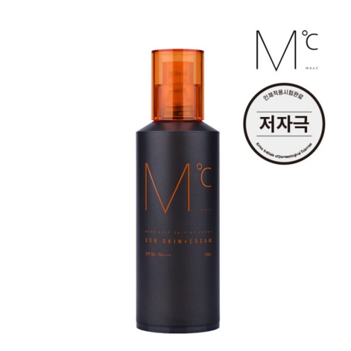 [엠도씨] 선 스킨 플러스 크림 100ml SPF50+ PA++++ (남성 올인원 선크림)(GIFT)파우치 5매(랜덤증정)