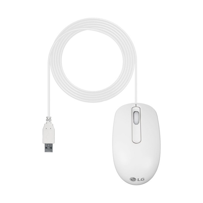 LG 정품 유선 마우스 화이트 AFW72969001