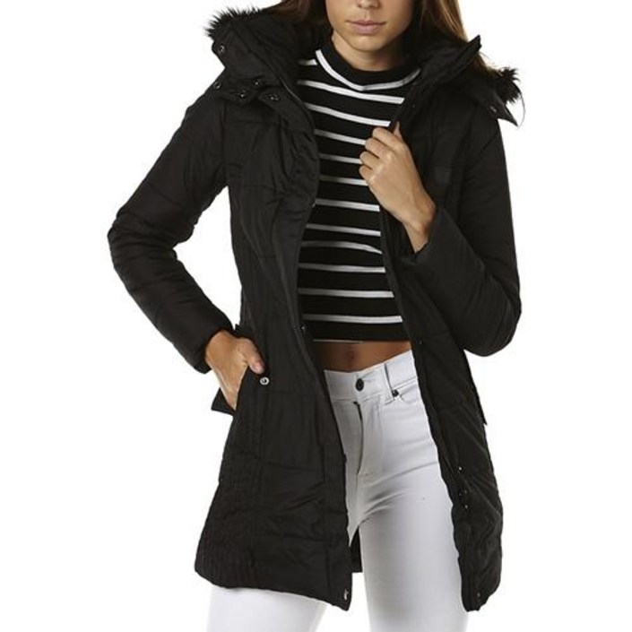 립컬 여성 패딩 타이드타임 롱라인 푸퍼 R163JK01F 090